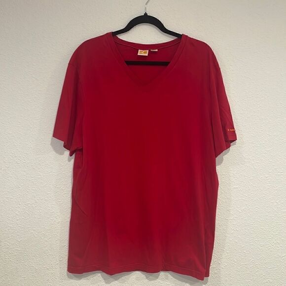 Hugo boss, boss orange, men’s | red V-neck t-shirt | Size XL. - Picture 2 of 9